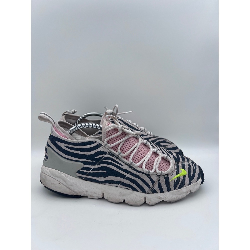 Nike Air Footscape NM Zebra Print Pink Neon Yellow CK3321-100 Mens 11.5 W 13